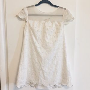 Free People Ivory Eyelet Babydoll Dress